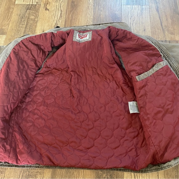 Levi’s military green warm lined jacket with hidden hood M - Picture 7 of 13